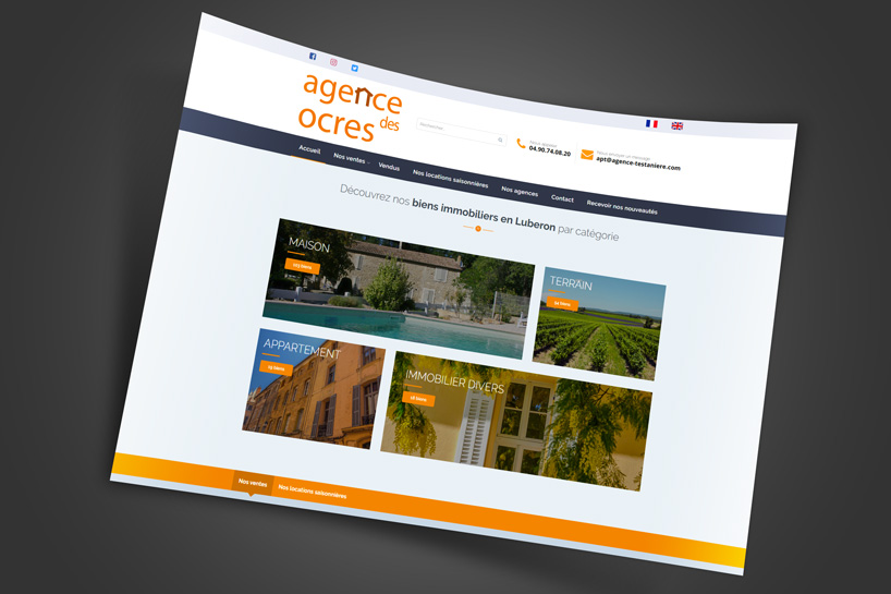 Création d'un site internet pour une agence immobilière en Vaucluse