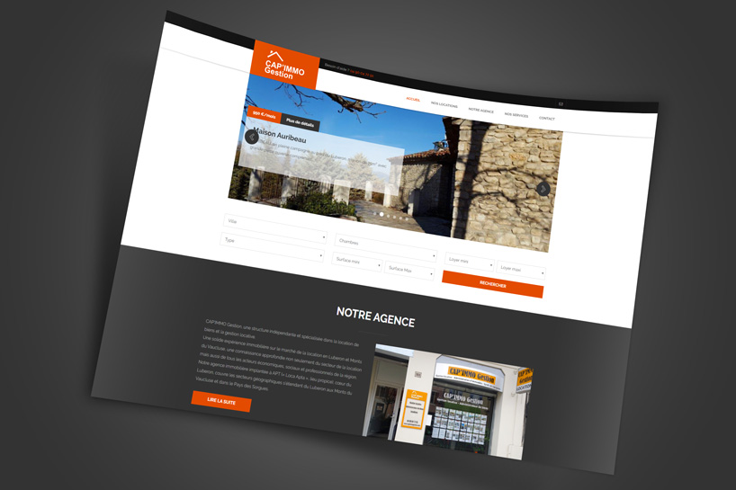 Création d'un site internet pour une agence immobilière locative en Vaucluse
