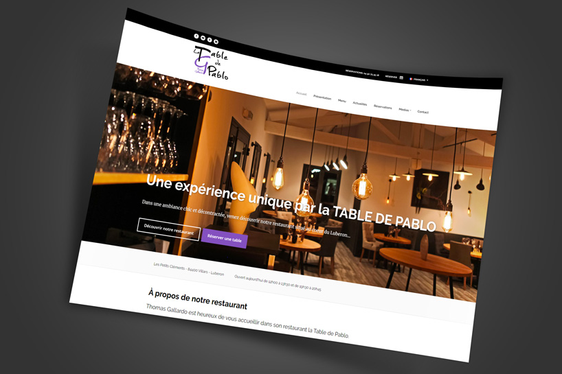 Création d'un site internet pour restaurant en Luberon
