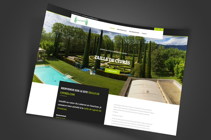Création d'un site internet vitrine pour entretien de parcs et jardins en Luberon