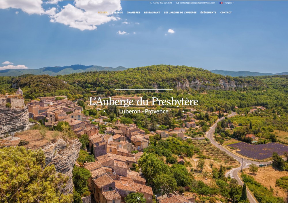 Création d'un site internet Wordpress pour un hôtel en Luberon