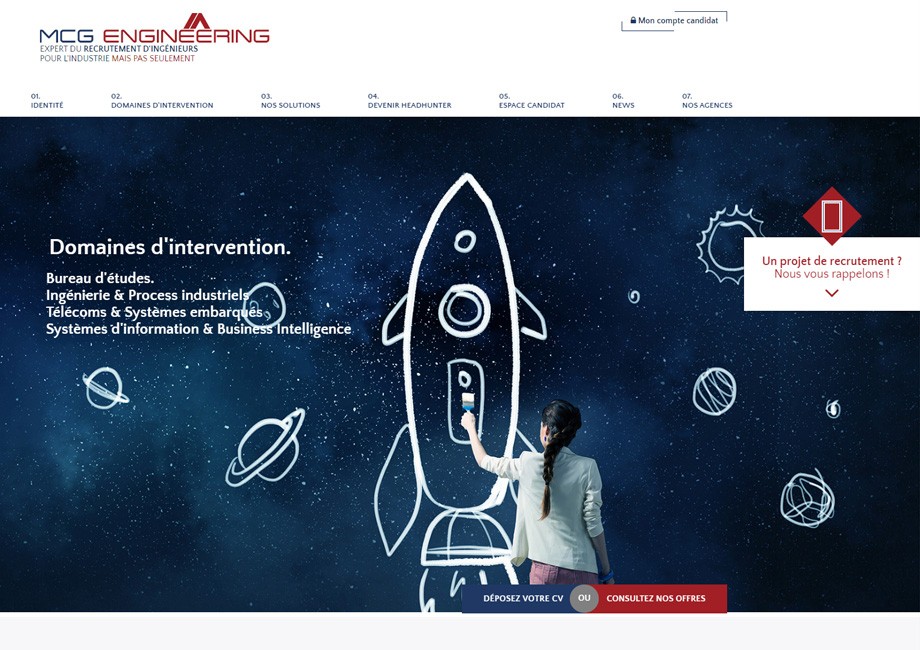Création d'un site web pour cabinet de recrutement