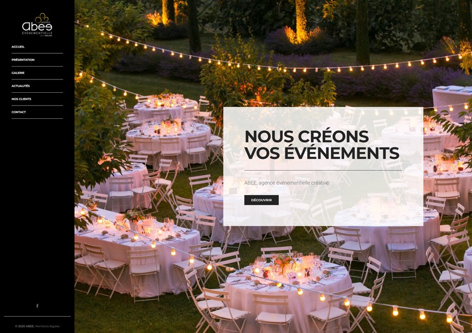 Création d'un site web pour agence événementielle en Vaucluse