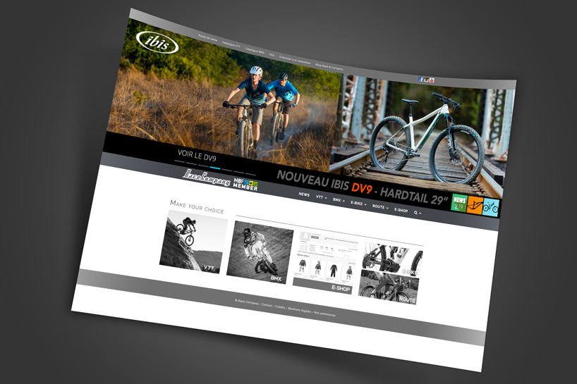 Création d'un site internet pour une société de distribution d'articles de sport