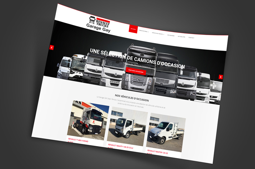 Création d'un site internet pour une concession poids lourds en Vaucluse