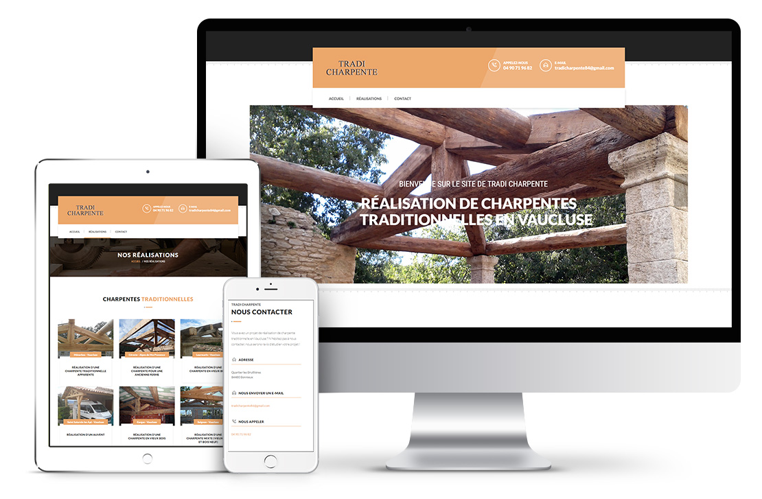 Création d'un site internet pour entreprise de charpentes en Vaucluse